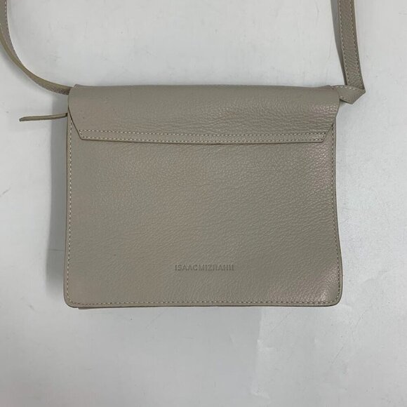 Isaac Mizrahi Women's Nolita Pebble Leather Accordion Bag Crossbody in Soft Gray - Picture 2 of 16